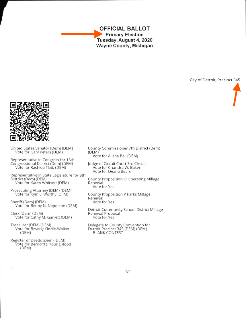 Primary-style BMD ballot example 3